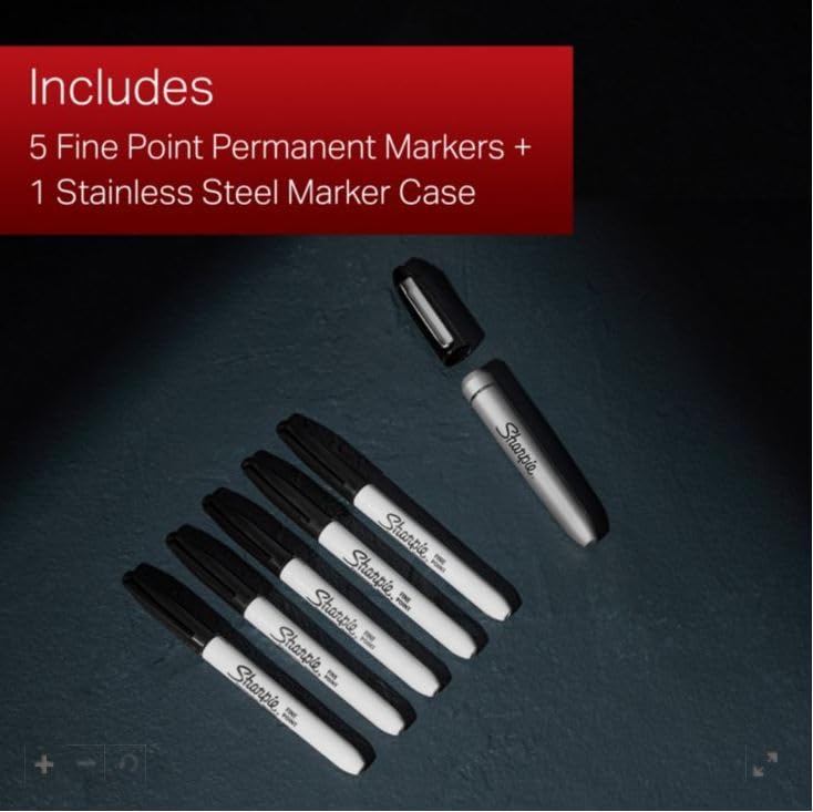 Sharpie Permanent Markers Variety Pack, Featuring Ultra-Fine, Chisel Tip, And Fine Tip Marker Set, Writing And Poster Markers, Black, 6 Count-UPStoxs