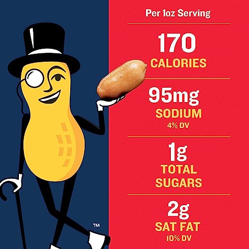 PLANTERS Salted Cocktail Peanuts, Party Snack, Plant-Based Protein, After School Snack, Roasted in Peanut Oil, Salted Nuts, Snack for Adults, Flavored with Sea Salt, Bulk Nuts, Kosher, 2.19lb (2 lb, 30z = 35 oz) Jar-UPStoxs