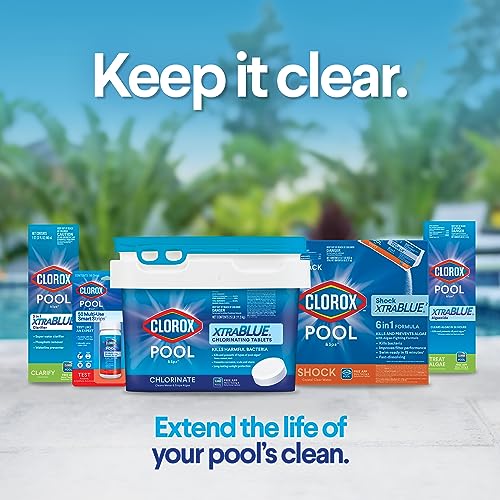 CLOROX Pool&Spa XtraBlue 3” Chlorinating Tablets, Kills Bacteria & Stops Algae, 5 LB-UPStoxs