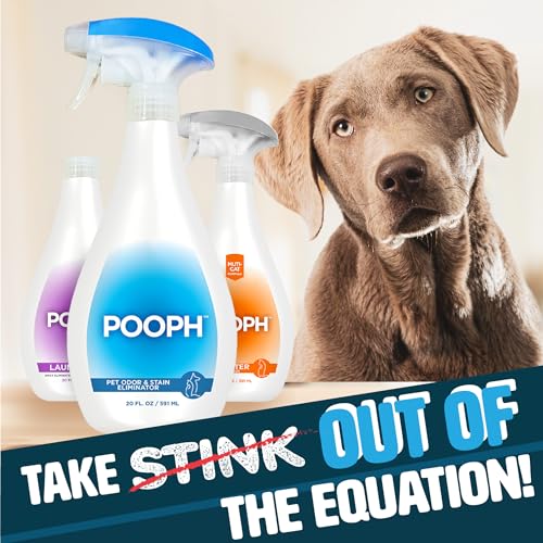 Pooph Pet Odor Eliminator, 20oz Spray - Dismantles Odors on a Molecular Basis, Dogs, Cats, Freshener, Urine, Poop, Pee, Deodorizer, Natures, Puppy, Fresh, Clean, Furniture, Potty, Safe-UPStoxs