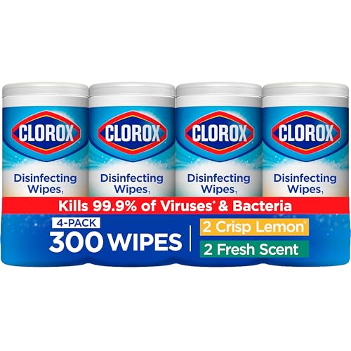 Clorox Disinfecting Wipes Value Pack, Bleach Free Cleaning Wipes, 75 Count Each, Pack of 4-UPStoxs