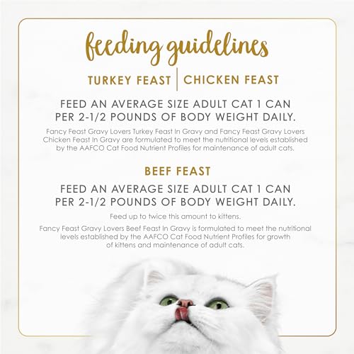 Purina Fancy Feast Gravy Lovers Poultry and Beef Grilled Gourmet Wet Cat Food Variety Pack - 3 Ounce (Pack of 24)-UPStoxs