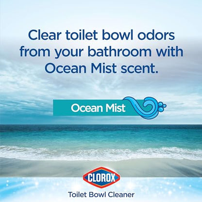 Clorox Toilet Bowl Cleaner, Clinging Bleach Gel, Ocean Mist - 24 Ounces, Pack of 2-UPStoxs