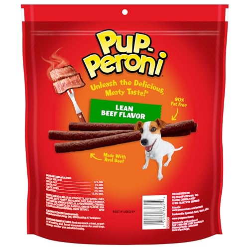 Pup-Peroni Dog Treats, Lean Beef Flavor, 22.5 Ounce, Made with Real Beef, 90% Fat Free-UPStoxs