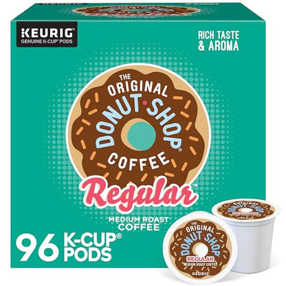 The Original Donut Shop Regular Keurig Single-Serve K-Cup Pods, Medium Roast Coffee, 96 Count (4 Packs of 24)-UPStoxs