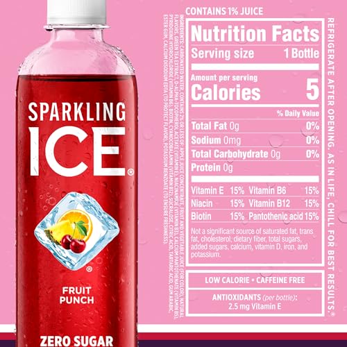 Sparkling Ice Purple Variety Pack, Flavored Water, Zero Sugar, with Vitamins and Antioxidants, 17 fl oz, 12 count (Black Raspberry, Cherry Limeade, Orange Mango, Kiwi Strawberry)-UPStoxs