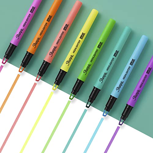 Sharpie Clear View Highlighter Sticks, Chisel Tip, Assorted Fluorescent, 8 Count-UPStoxs