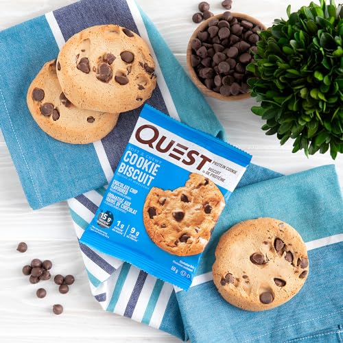 Quest Nutrition Chocolate Chip Protein Cookie; Keto Friendly; High Protein; Low Carb; 12 Count-UPStoxs
