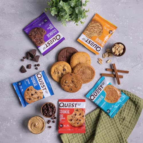 Quest Nutrition Chocolate Chip Protein Cookie; Keto Friendly; High Protein; Low Carb; 12 Count-UPStoxs