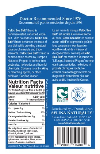 Celtic Sea Salt, Light Grey Pouch, 8 oz-UPStoxs