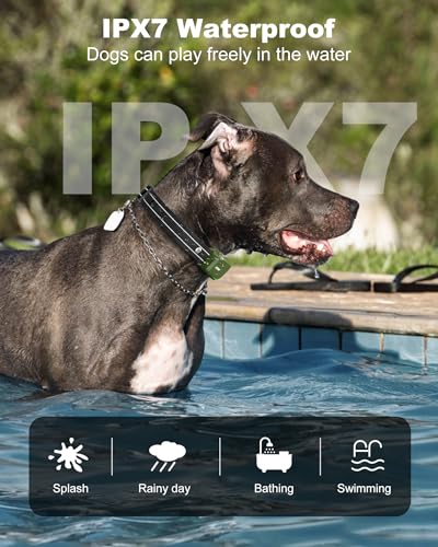 Jugbow Dog Shock Collar - 3300FT Dog Training Collar with Remote Innovative IPX7 Waterproof with 4 Training Modes, Rechargeable E-Collar for All Breeds-UPStoxs