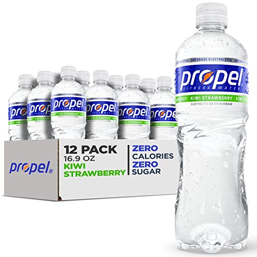 Propel, Kiwi Strawberry, Zero Calorie Sports Drinking Water with Electrolytes and Vitamins C&E, 16.9 Fl Oz (Pack of 12) - Packaging May Vary-UPStoxs