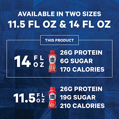 Core Power Fairlife 26g Protein Milk Shakes, Ready To Drink for Workout Recovery, Strawberry Banana, 14 Fl Oz (Pack of 12)-UPStoxs