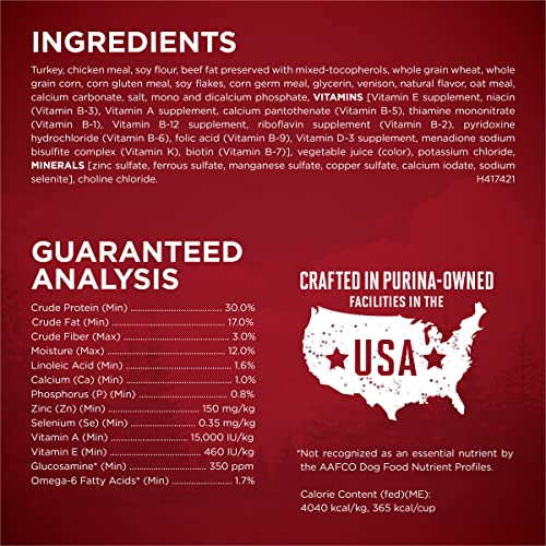 Purina ONE True Instinct With A Blend Of Real Turkey and Venison Dry Dog Food - 36 lb. Bag-UPStoxs