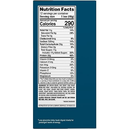 CLIF Builders - Chocolate Peanut Butter Flavor - Protein Bars - Gluten-Free - Non-GMO - Low Glycemic - 20g Protein - 2.4 oz.-UPStoxs