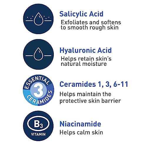 CeraVe SA Cleanser | Salicylic Acid Cleanser with Hyaluronic Acid, Niacinamide & Ceramides| BHA Exfoliant for Face | Fragrance Free Non-Comedogenic | 8 Ounce-UPStoxs