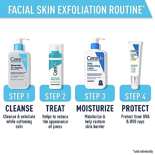 CeraVe SA Cleanser | Salicylic Acid Cleanser with Hyaluronic Acid, Niacinamide & Ceramides| BHA Exfoliant for Face | Fragrance Free Non-Comedogenic | 16 Ounce-UPStoxs