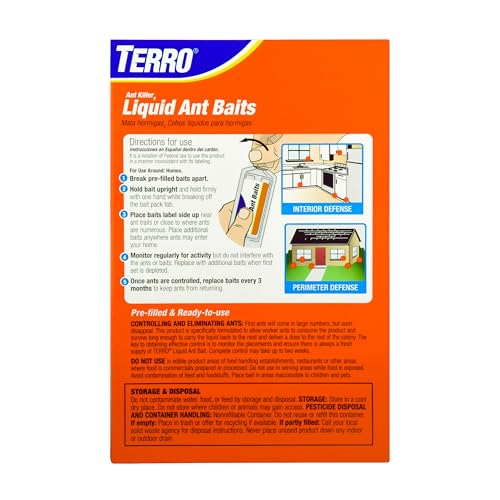 TERRO T300B Liquid Ant Killer, 12 Bait Stations-UPStoxs