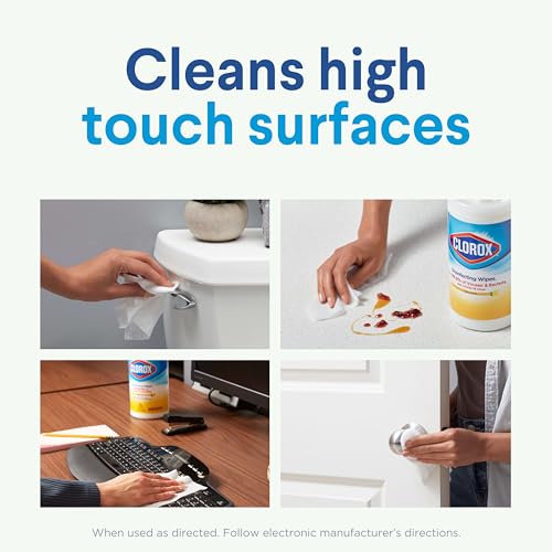 Clorox Disinfecting Wipes Value Pack, Bleach Free Cleaning Wipes, 75 Count Each, Pack of 2, Packaging May Vary-UPStoxs