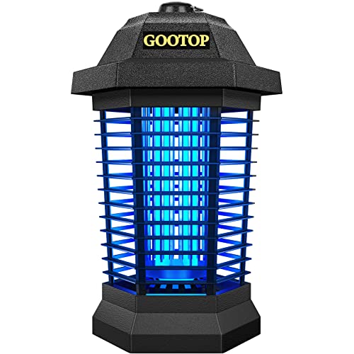 GOOTOP Bug Zapper Outdoor, Mosquito Zapper Outdoor, Electric Fly Zapper,Fly Traps, Mosquito Killer, 3 Prong Plug,Flying Insects Zapper Outdoor 90-130V, ABS Plastic Outer (Black)-UPStoxs