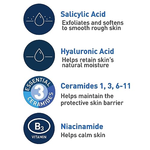 CeraVe SA Cleanser | Salicylic Acid Cleanser with Hyaluronic Acid, Niacinamide & Ceramides| BHA Exfoliant for Face | Fragrance Free Non-Comedogenic | 16 Ounce-UPStoxs
