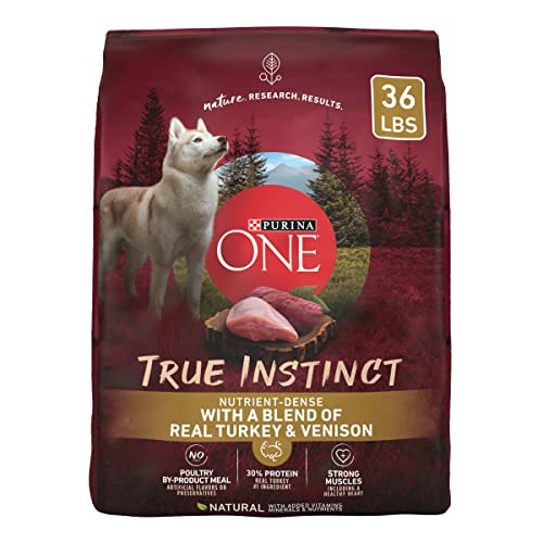 Purina ONE True Instinct With A Blend Of Real Turkey and Venison Dry Dog Food - 36 lb. Bag-UPStoxs