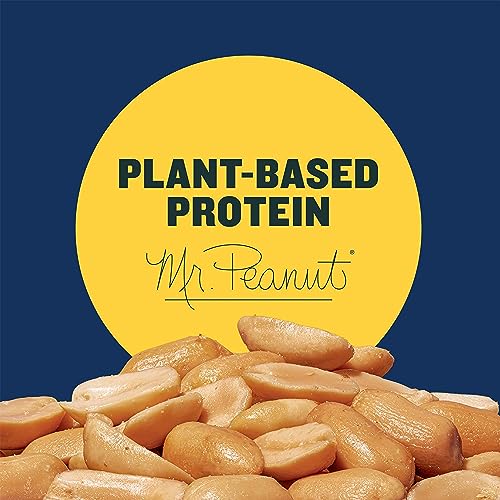 PLANTERS Salted Cocktail Peanuts, Party Snack, Plant-Based Protein, After School Snack, Roasted in Peanut Oil, Salted Nuts, Snack for Adults, Flavored with Sea Salt, Bulk Nuts, Kosher, 2.19lb (2 lb, 30z = 35 oz) Jar-UPStoxs