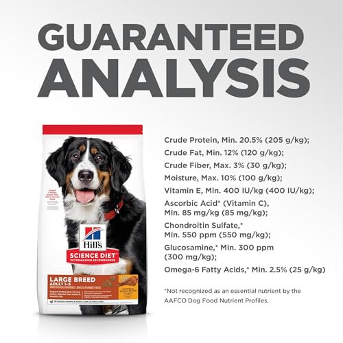Hill's Science Diet Large Breed, Adult 1-5, Large Breed Premium Nutrition, Dry Dog Food, Chicken & Barley, 35 lb Bag-UPStoxs