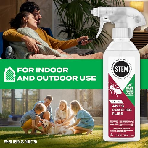 Stem Kills Ants, Roaches And Flies: Plant-Based Active Ingredient Bug Spray, Botanical Insecticide For Indoor And Outdoor Use; 12 fl oz (Pack Of 1)-UPStoxs