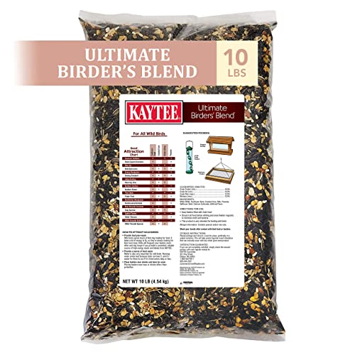 Kaytee Wild Bird Ultimate Birder's Blend Food Seed For Grosbeaks, Cardinals, Nuthatches, Woodpeckers & Other Wild Birds, 10 Pound-UPStoxs