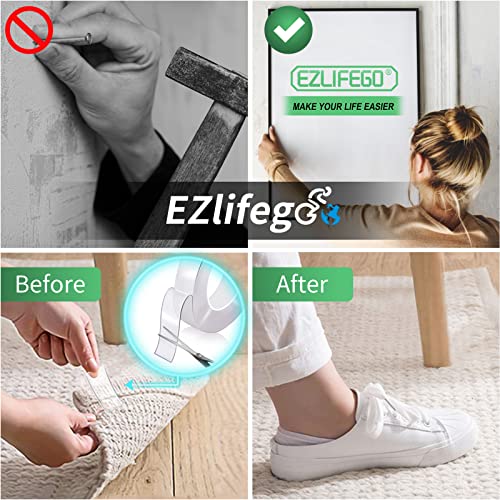 EZlifego Double Sided Tape Heavy Duty(Extra Large 16.5FT), Nano Adhesive Mounting Tape Wall Decor,Sticky Picture Hanging Adhesive Strips Poster Tape-UPStoxs