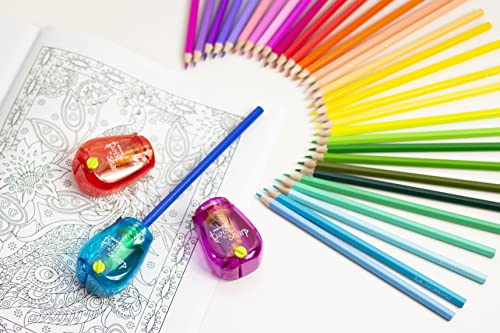 Bostitch Office Twist-n-Sharp Pencil Sharpener, For Kids & Colored Pencils, Assorted Colors (PS1-ADJ)-UPStoxs