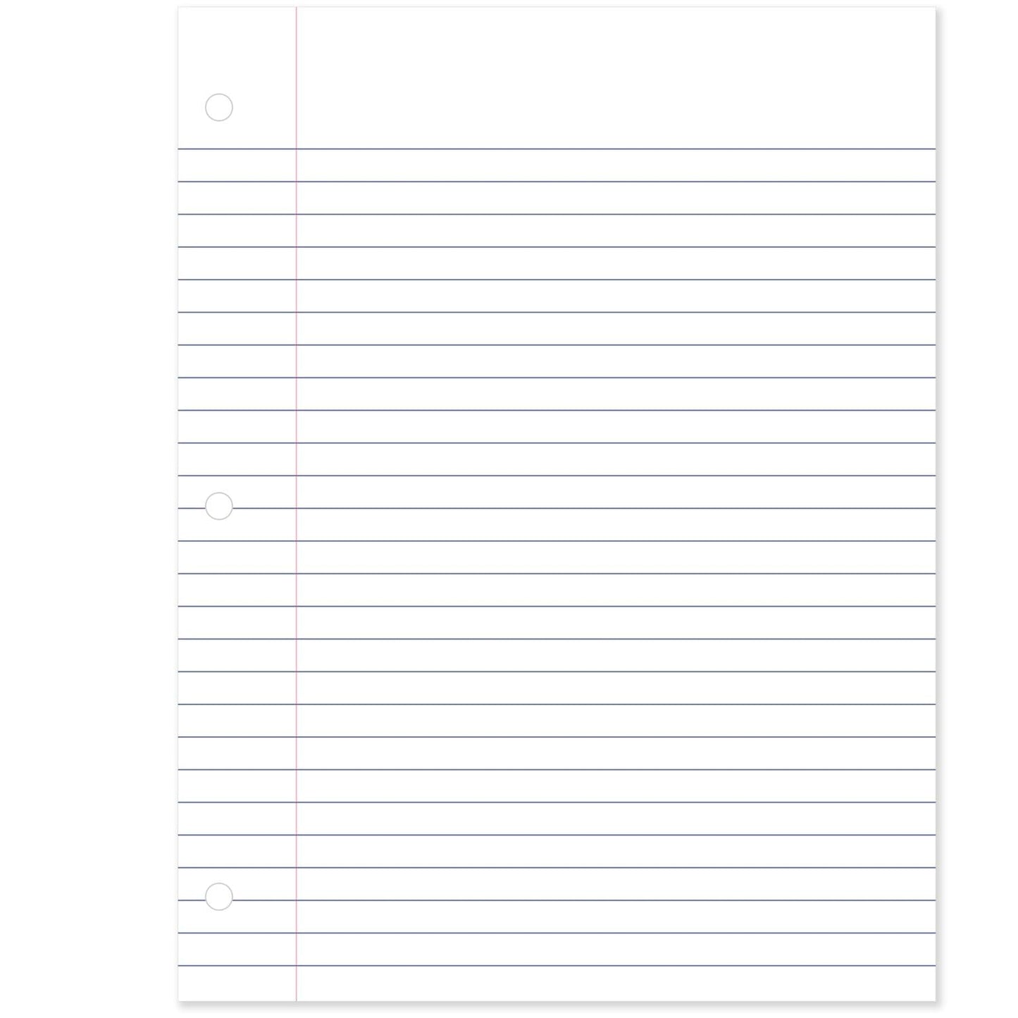 Mead Loose Leaf Paper, Notebook Paper, Wide Ruled Filler Paper, Standard, 8 x 10.5, 200 Sheets (15200) White-UPStoxs