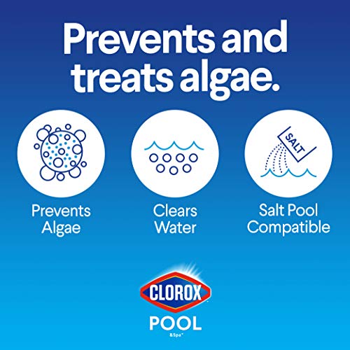 Clorox® Pool&Spa™ Swimming Pool Algaecide and Clarifier, Prevents and Treats Pool Algae, Clears Water, 128 Fl Oz (Pack of 1)-UPStoxs