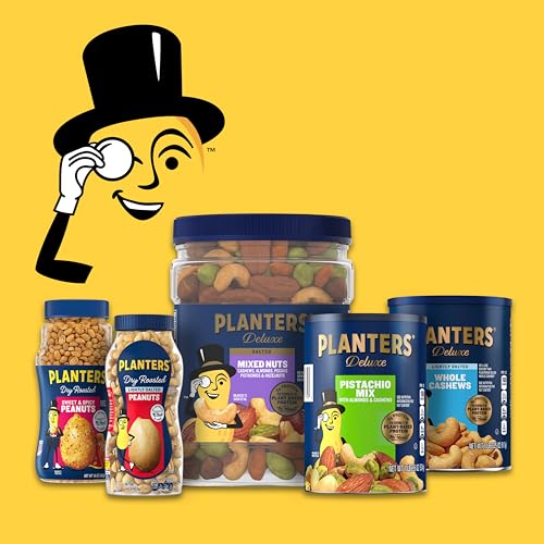 PLANTERS Salted Cashew Halves & Pieces, Party Snacks, Plant-Based Protein, Quick Snack for Adults, After School Snack, Roasted Cashews, Flavored with Sea Salt, Bulk Nuts, Kosher, 26oz Canister-UPStoxs