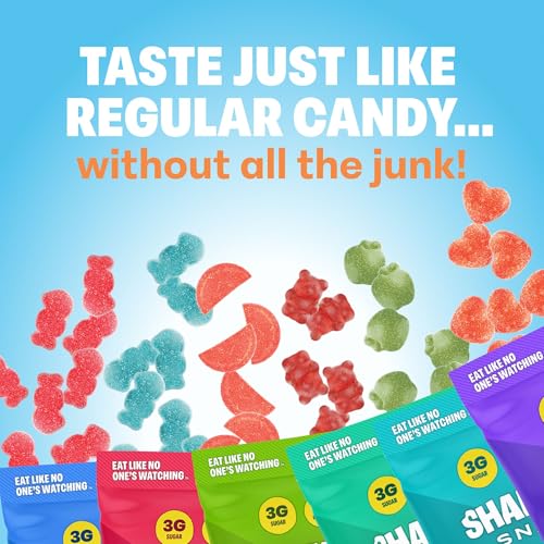 Shameless Snacks - Healthy Low Calorie Snacks, Low Carb Keto Gummies (Gluten Free Candy) - 6 Pack Super Variety Pack-UPStoxs