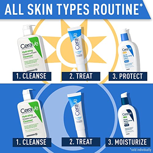 CeraVe Eye Repair Cream | Under Eye Cream For Puffiness And Bags Under Eyes | Hyaluronic Acid + Niacinamide + Marine Botanical Complex | Hydrating Eye Cream | Oil Free & Opthalmologist Tested-UPStoxs