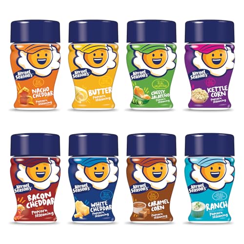 Kernel Season's Popcorn Seasoning Mini Jars Variety Pack, 0.9 Ounce (Pack of 8)-UPStoxs