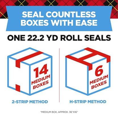 Scotch Packaging Bundle with Scotch Heavy Duty Packaging Tape, 1.5" Core, 6 Rolls with Dispenser + Scotch Cushion Lock Protective Wrap, 12 in x 50 ft-UPStoxs
