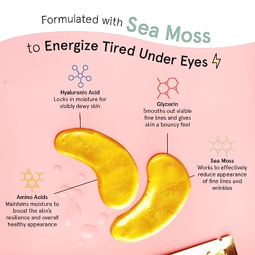 grace & stella Under Eye Mask (Gold, 24 Pairs) Reduce Dark Circles, Puffy Eyes, Undereye Bags, Wrinkles - Gel Under Eye Patches - Gifts for Women - Birthday Gifts for Women - Vegan Cruelty Free-UPStoxs