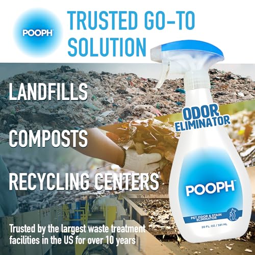Pooph Pet Odor Eliminator, 20oz Spray - Dismantles Odors on a Molecular Basis, Dogs, Cats, Freshener, Urine, Poop, Pee, Deodorizer, Natures, Puppy, Fresh, Clean, Furniture, Potty, Safe-UPStoxs
