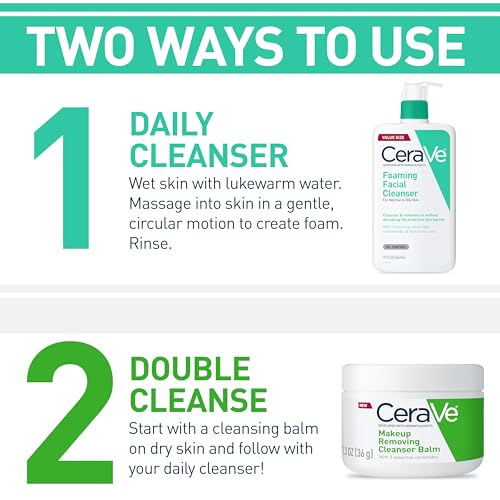 CeraVe Foaming Facial Cleanser | Daily Face Wash for Oily Skin with Hyaluronic Acid, Ceramides, and Niacinamide| Fragrance Free Paraben Free | 12 Fluid Ounce-UPStoxs