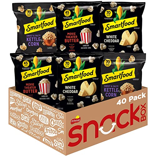 Smartfood Popcorn, Variety Pack, 0.5 Ounce (Pack of 40)-UPStoxs