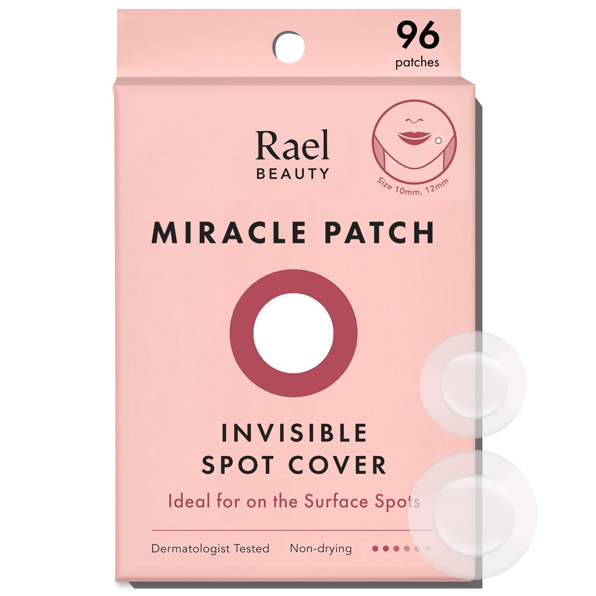 Rael Pimple Patches, Miracle Invisible Spot Cover - Hydrocolloid Acne Patch for Face, Blemishes, Zits Absorbing Patch, Breakouts Spot Treatment for Skin Care, Facial Sticker, 2 Sizes (96 Count)-UPStoxs