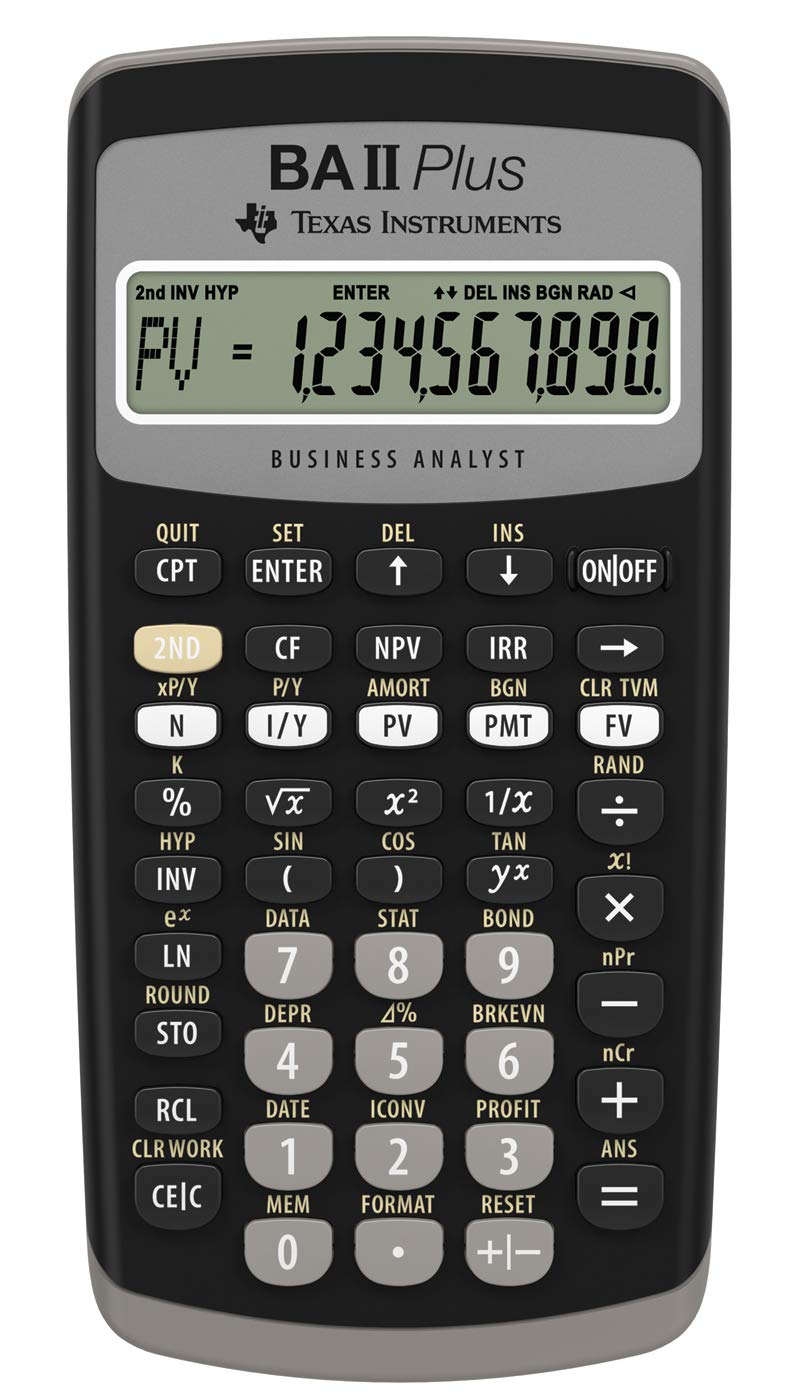 Texas Instruments BA II Plus Financial Calculator, Black Medium-UPStoxs