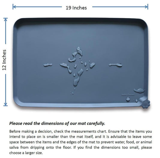 Hoki Found -Waterproof Pet Feeding Mats with High Lips - Multiple Size and Colors for Dogs, Cats & Others-G-UPStoxs
