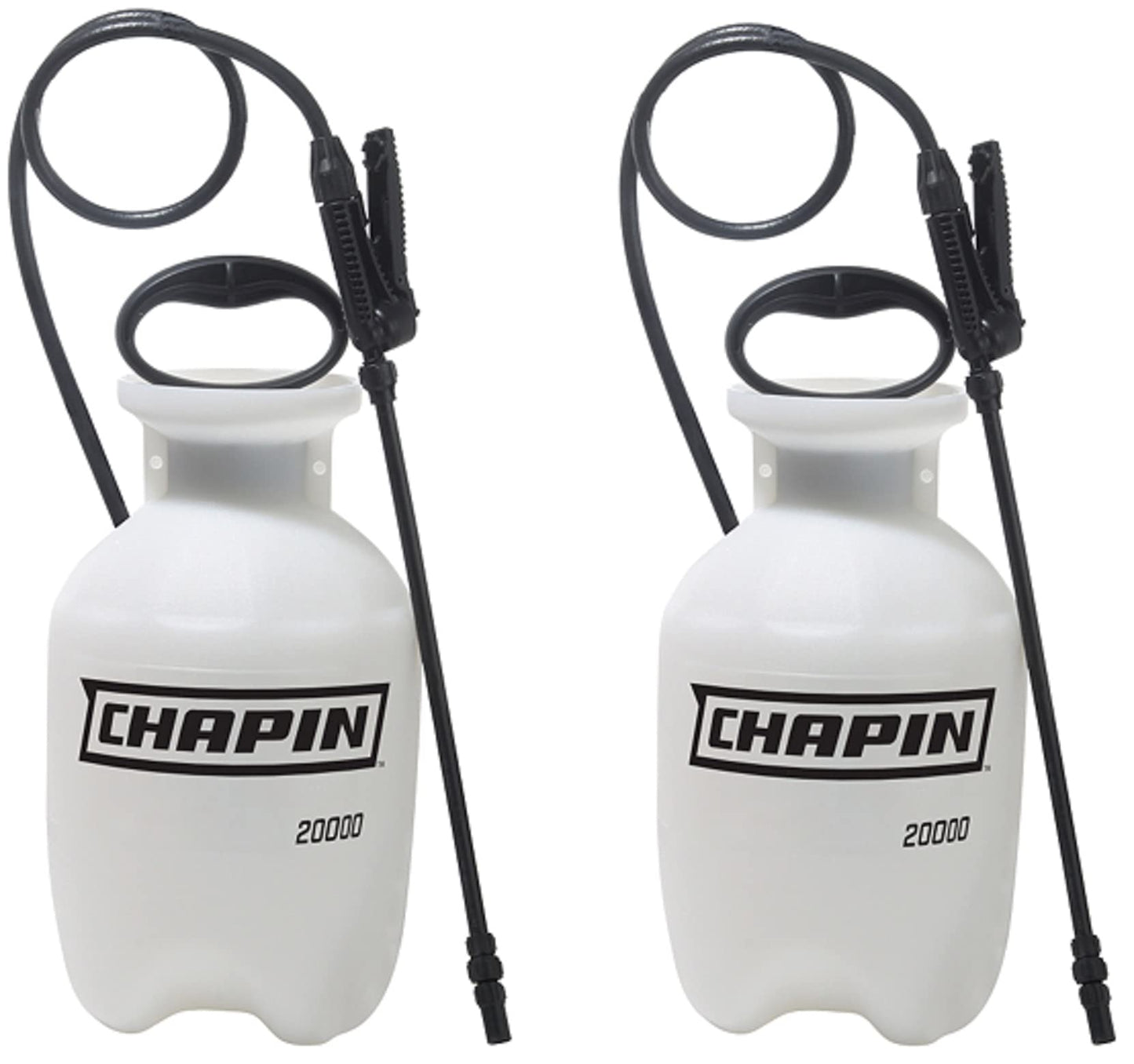 Chapin 22000 Made in USA Value Pack of 2 Units, 1 Gallon Lawn and Garden Pump Pressured Sprayer, for Spraying Plants, Garden Watering, Lawns, Weeds and Pests, Translucent White-UPStoxs