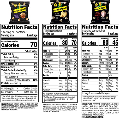 Smartfood Popcorn, Variety Pack, 0.5 Ounce (Pack of 40)-UPStoxs