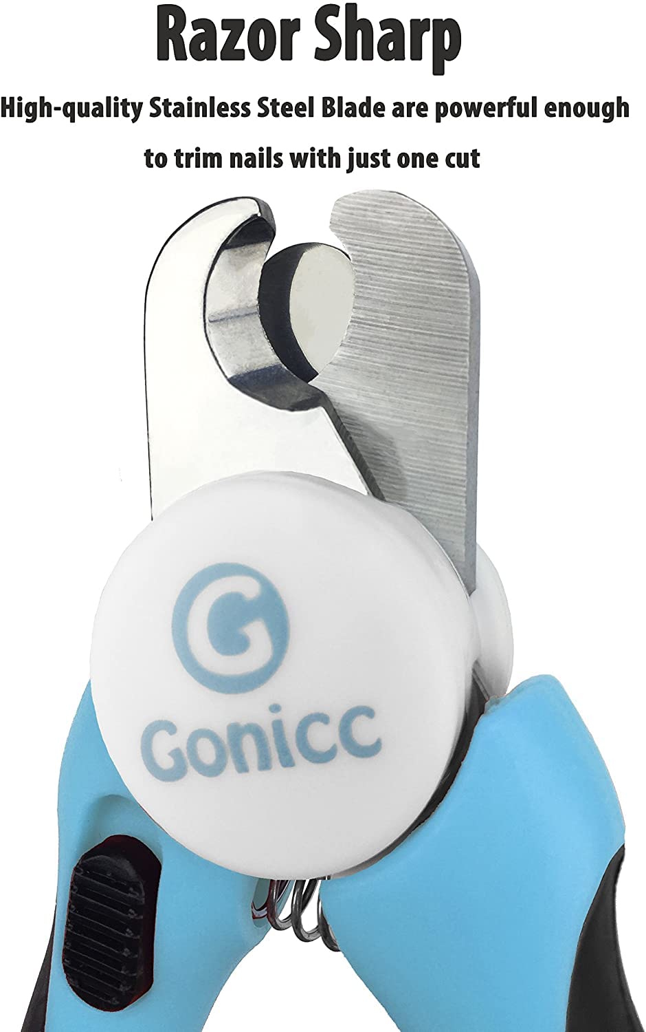 gonicc Dog & Cat Pets Nail Clippers and Trimmers - with Safety Guard to Avoid Overcutting, Free Nail File, Razor Sharp Blade - Professional Grooming Tool for Pets-UPStoxs