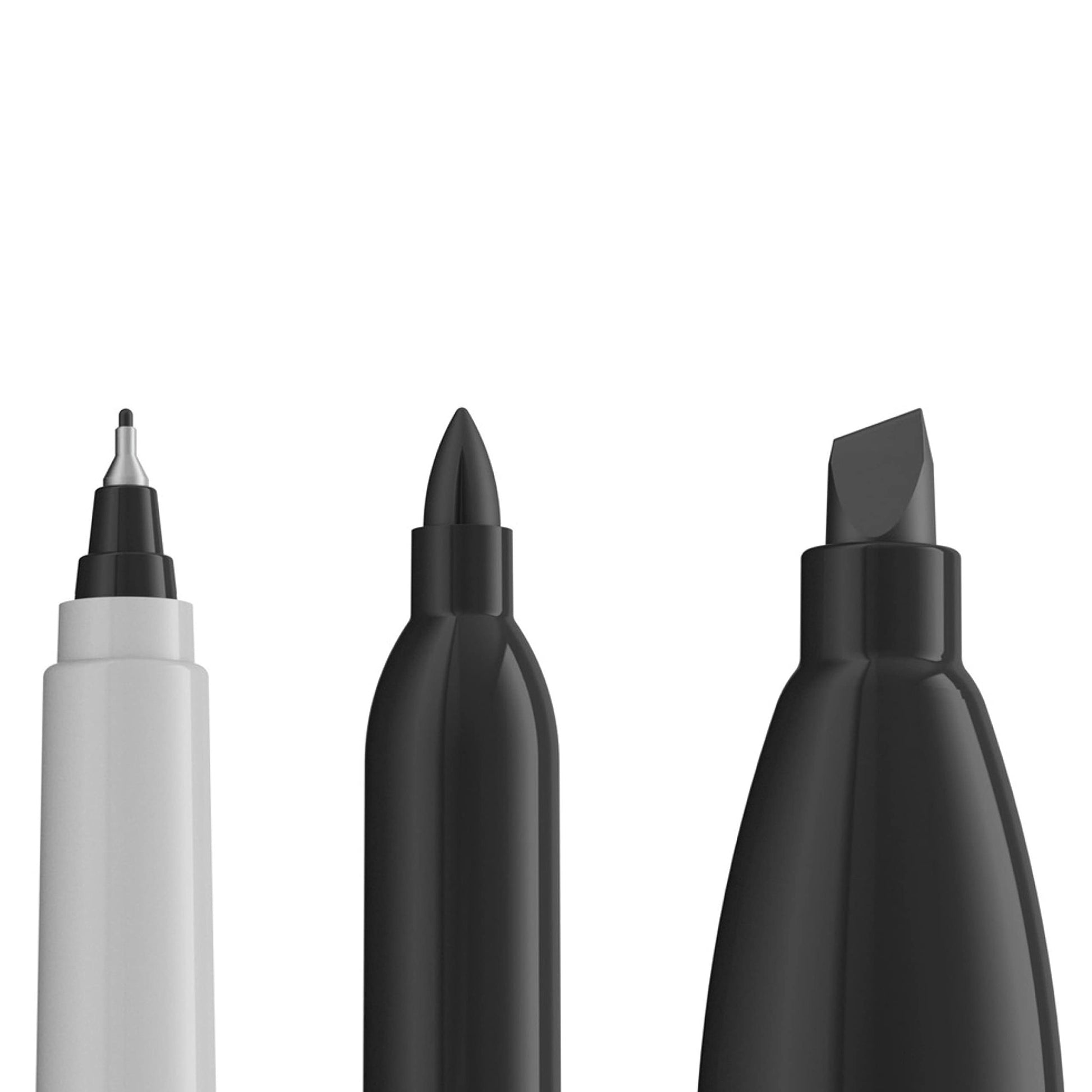 Sharpie Permanent Markers Variety Pack, Featuring Ultra-Fine, Chisel Tip, And Fine Tip Marker Set, Writing And Poster Markers, Black, 6 Count-UPStoxs